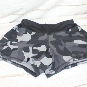 Athleta Gray Camo Ready Set Go Athletic Shorts XS
